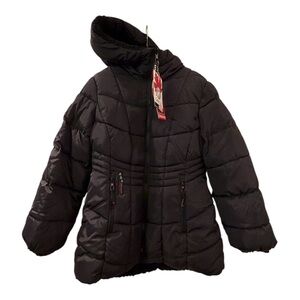 Women's Black Puffer Jacket Size Medium 8-10